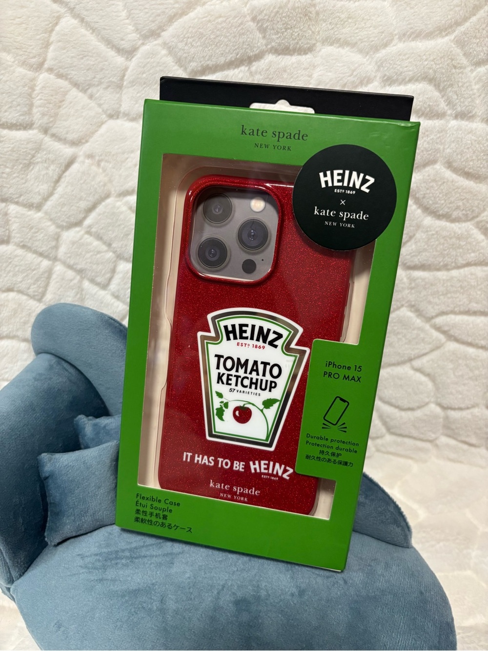 Heinz X Kate Spade New York Glitter Phone Case 15 Pro Max - Picture 3 of 8